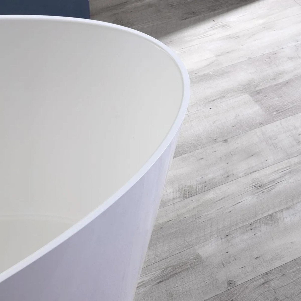 Vasca da bagno centro stanza "Verona" in marmo ricomposto bianco lucido cm 159,3x72 65h - MondoViro