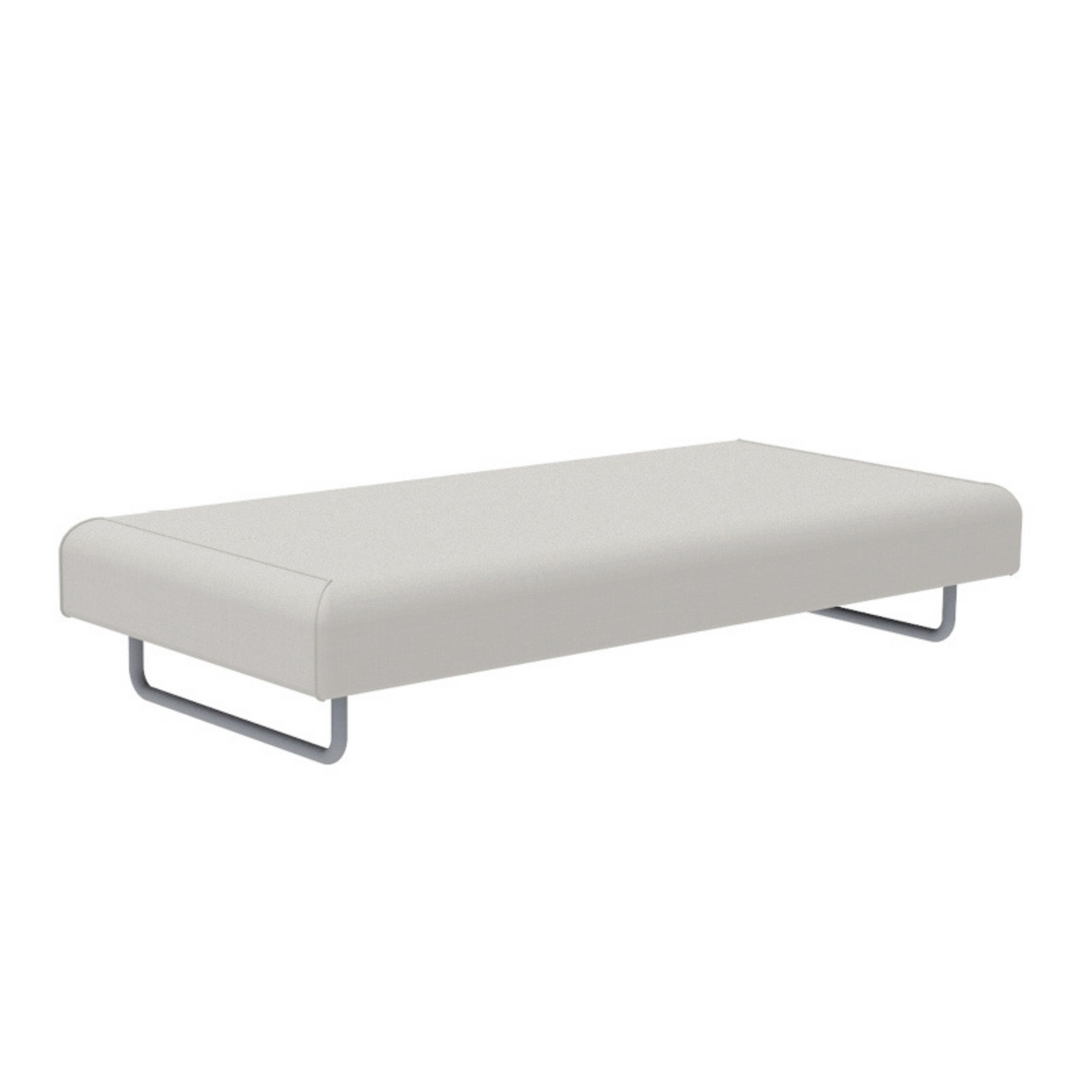 Modulo doppio divano imbottito "Santa Fe" in metallo da giardino cm 150x90 70h
