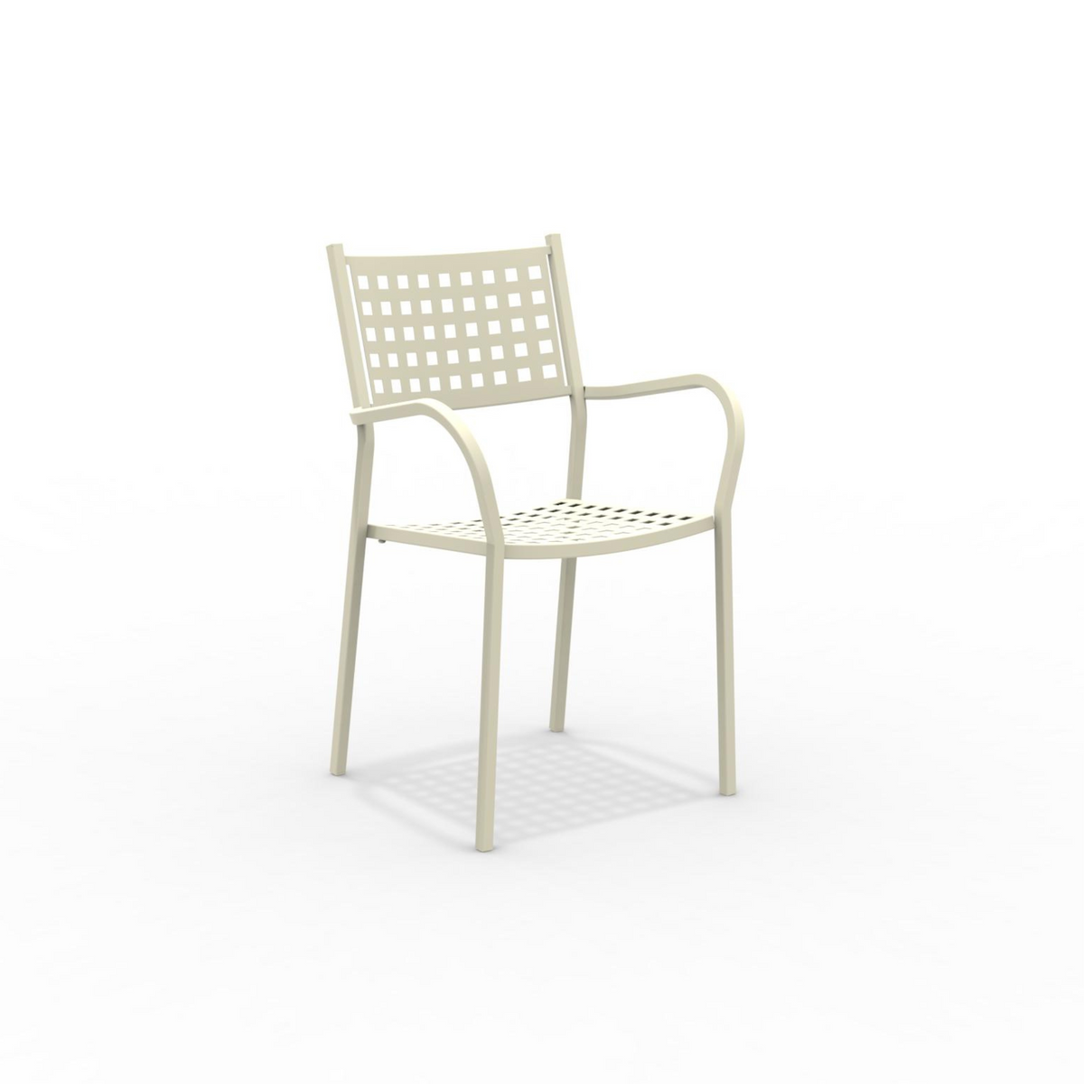 Sedie in metallo da giardino "Alice" con braccioli impilabile cm 53x53 85h