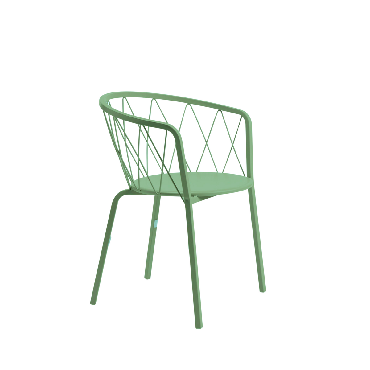 Sedia da giardino in metallo verniciato impilabili "Daisy" cm 57x55 75h