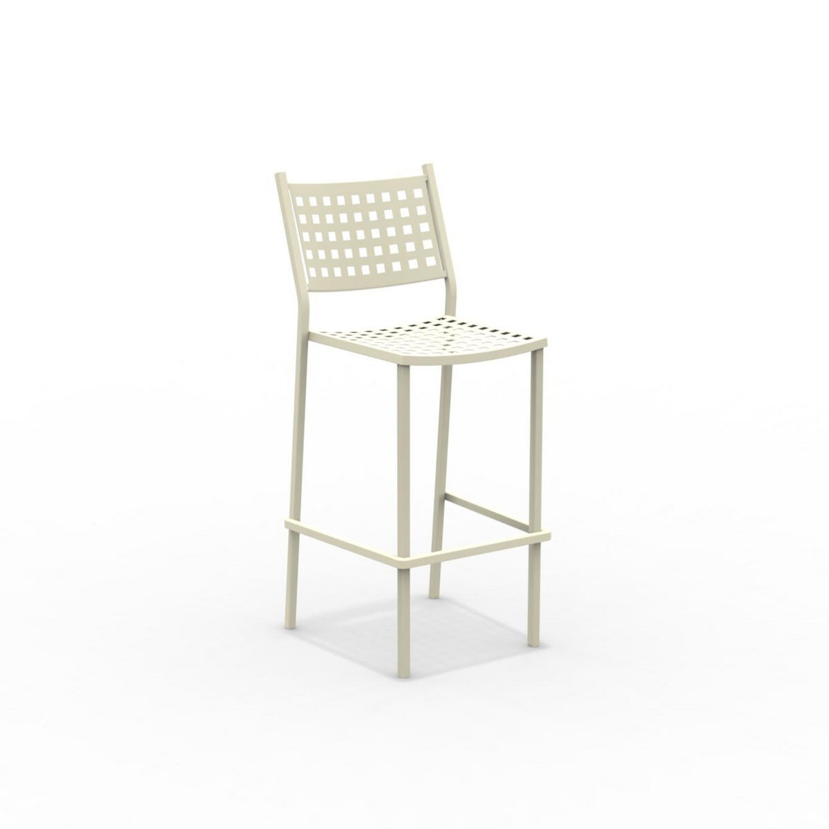 Sgabello in metallo moderno impilabile da giardino "Alice" cm 44x51 107h
