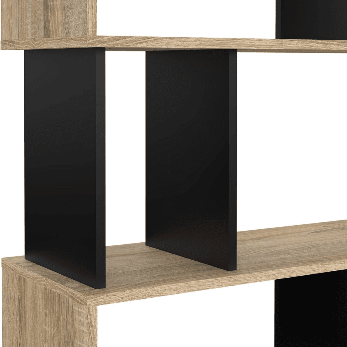 Libreria moderna alta a giorno "Maze" 5 ripiani in legno da soggiorno cm 80x29,5 173,5h - MondoViro