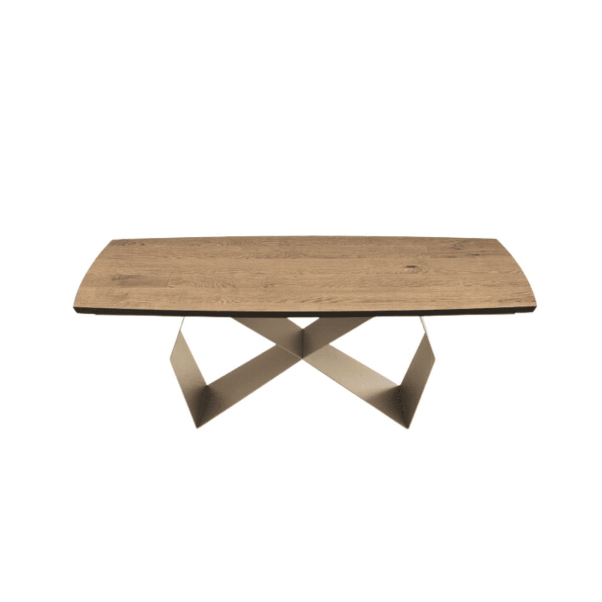 Tavolo allungabile da pranzo "Reina" con base in metallo e piano in rovere cm 200/300x100 75h - MondoViro