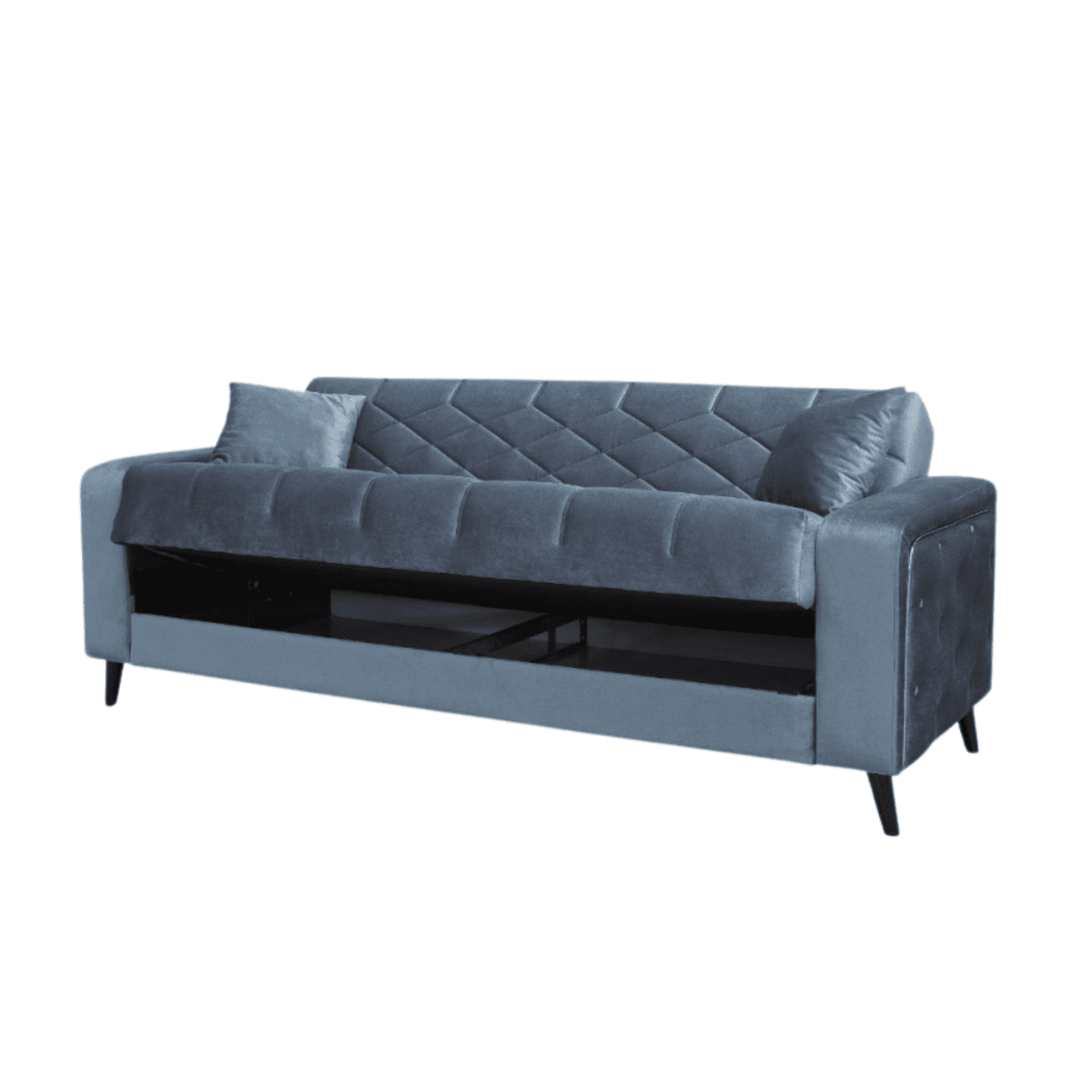 Divano moderno prontoletto 3 posti "Lisa" in velluto da soggiorno cm 225x85 84h - MondoViro