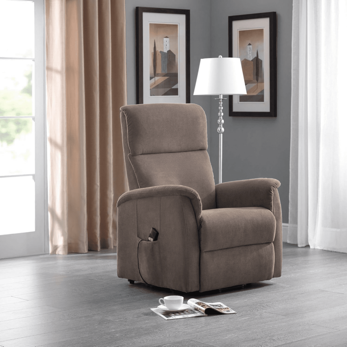 Poltrona reclinabile "Relax" funzione alzapersona in tessuto enjoy cm 66x90 97h - MondoViro
