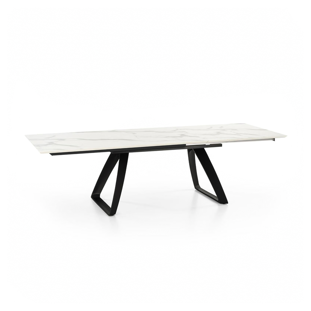 Tavolo allungabile "Hugo" piano in HPL gambe in alluminio 10 posti cm 270x90 76h