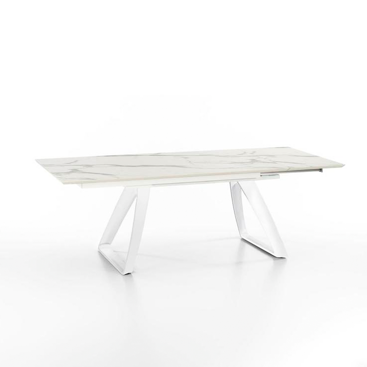 Tavolo allungabile "Hugo" piano in HPL gambe in alluminio 10 posti cm 270x90 76h