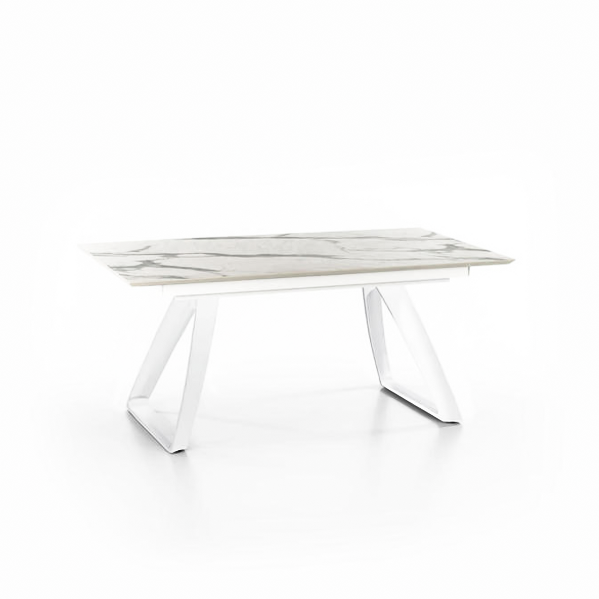 Tavolo allungabile "Hugo" piano in HPL gambe in alluminio 10 posti cm 270x90 76h