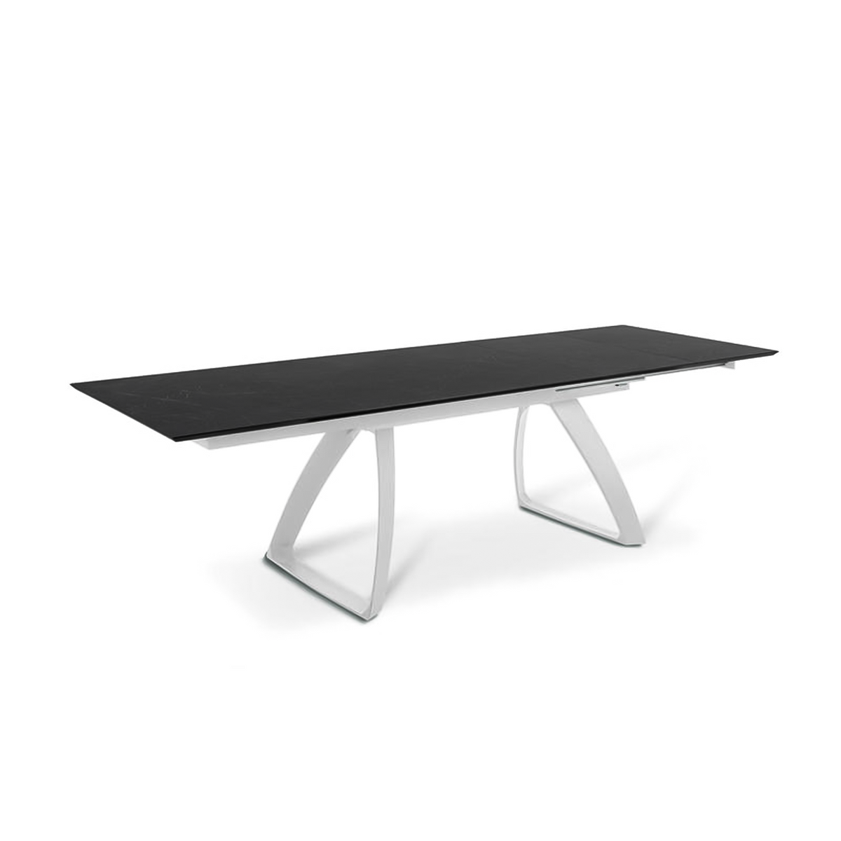 Tavolo allungabile "Hugo" piano in HPL gambe in alluminio 10 posti cm 270x90 76h