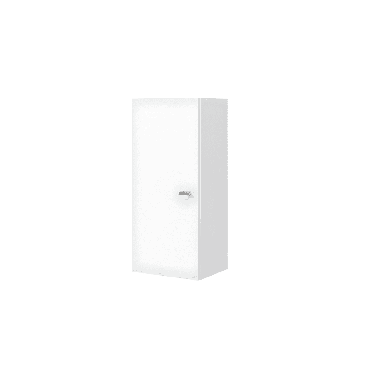 Mobili bagno "Kiro" in nobilitato con finitura bianco lucido , lavabo in ceramica da incasso e specchio - MondoViro
