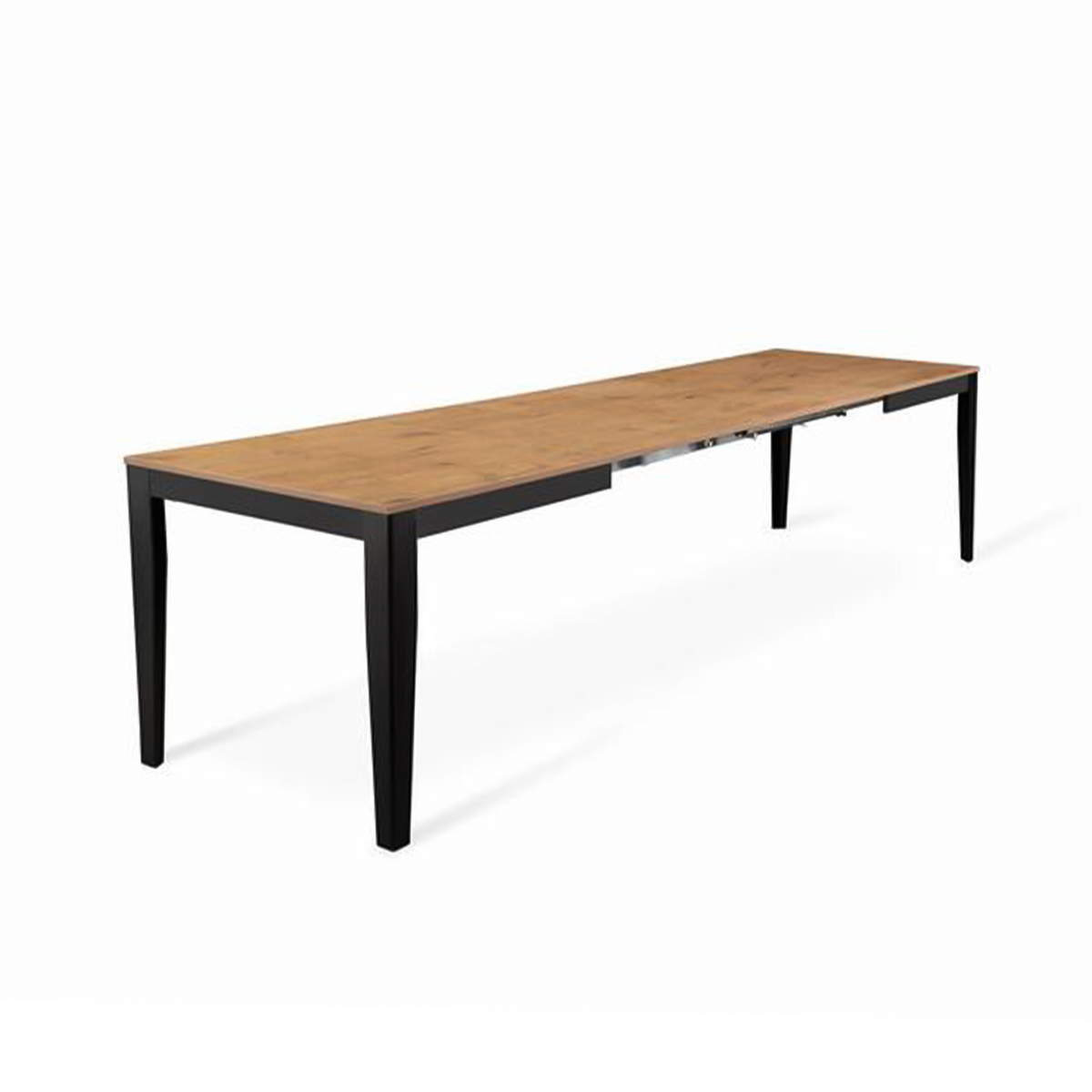 Tavolo allungabile "Blanche" piano melaminico gambe in metallo cm 130/290x80 76h