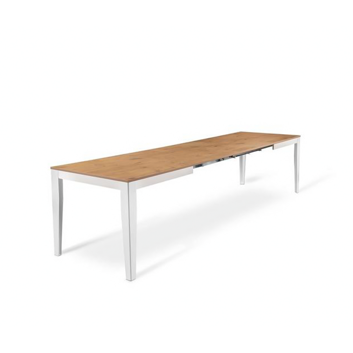 Tavolo allungabile "Blanche" piano melaminico gambe in metallo cm 130/290x80 76h