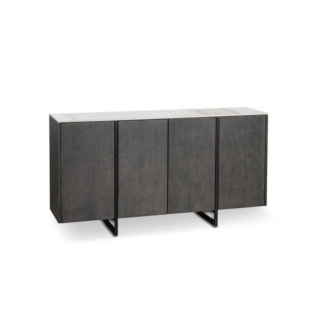 Madia in legno "Alpha" con piano in ceramica 4 ante cm 160x40 85h