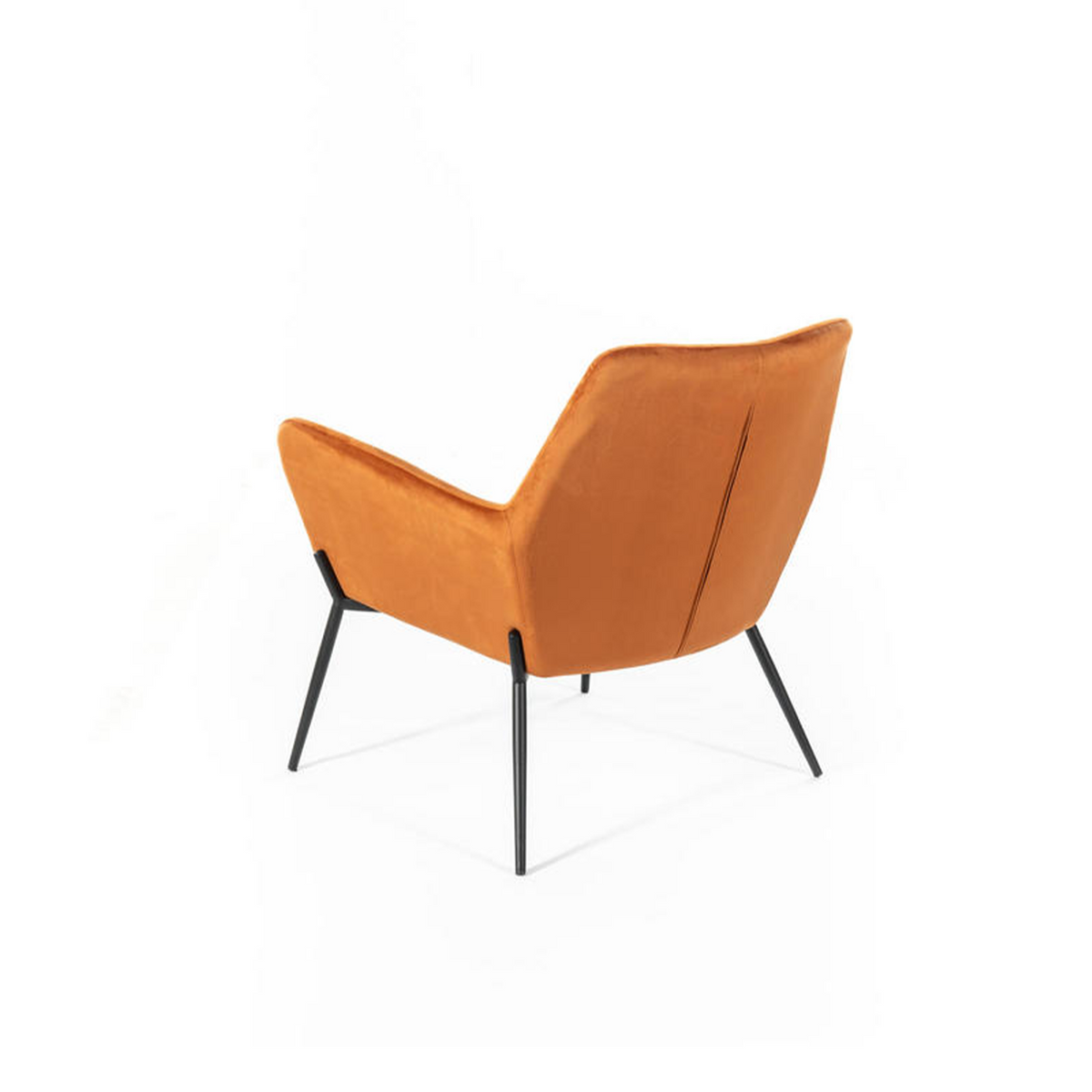 Poltrona imbottita "Gaia" moderna in velluto con gambe in metallo cm 70x72 79h