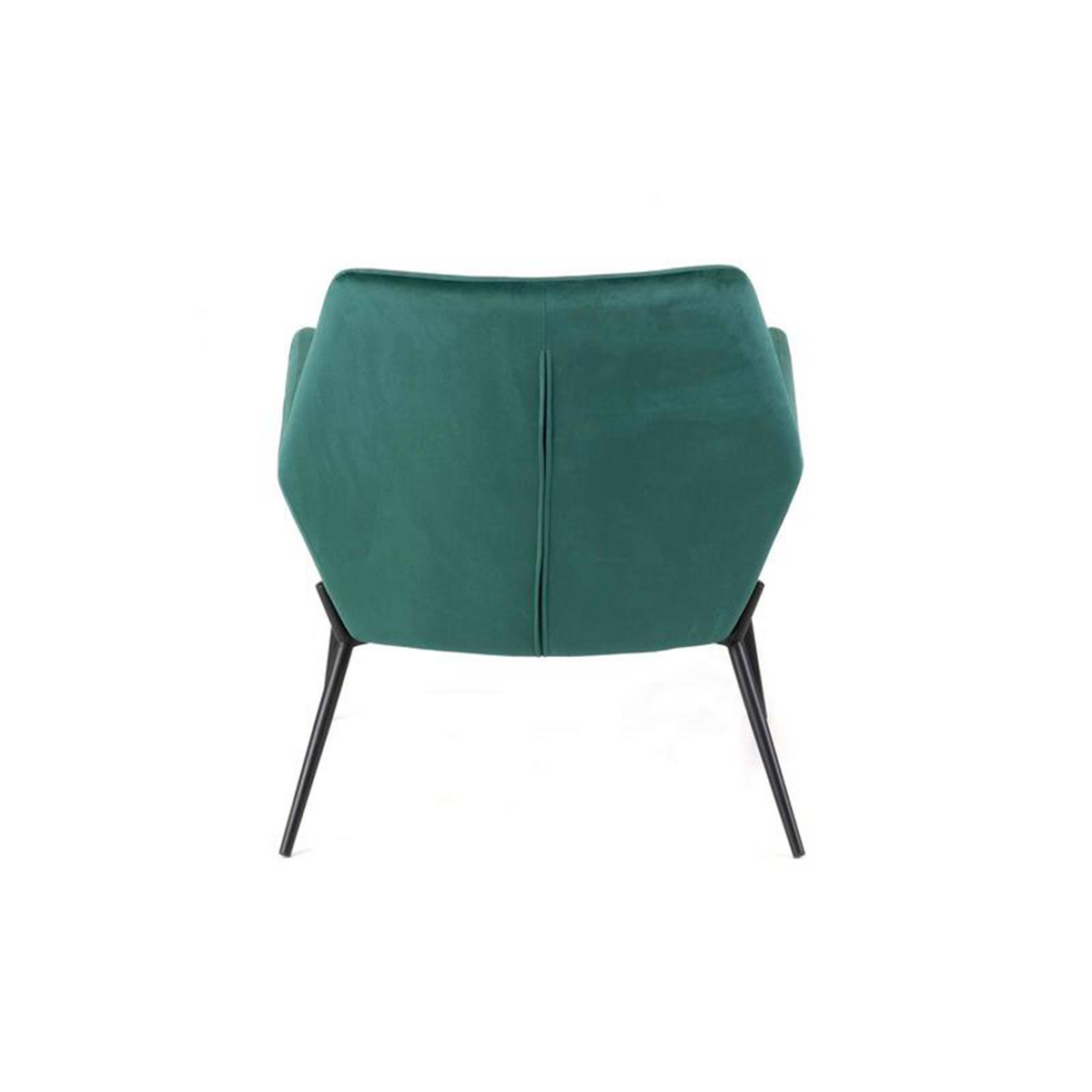Poltrona imbottita "Gaia" moderna in velluto con gambe in metallo cm 70x72 79h