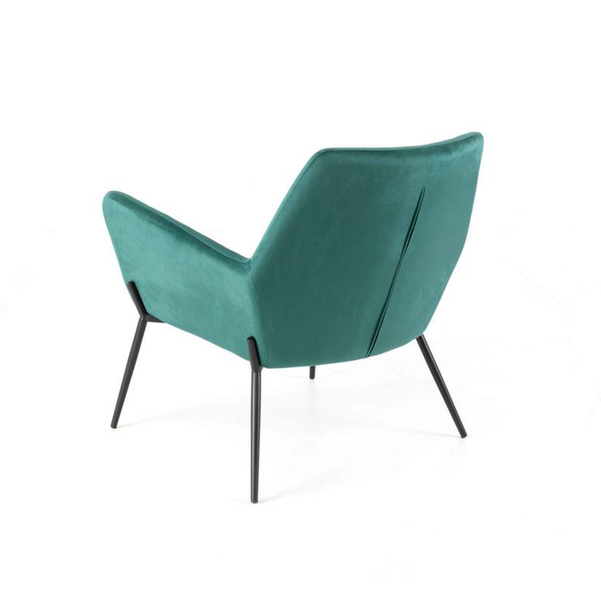 Poltrona imbottita "Gaia" moderna in velluto con gambe in metallo cm 70x72 79h