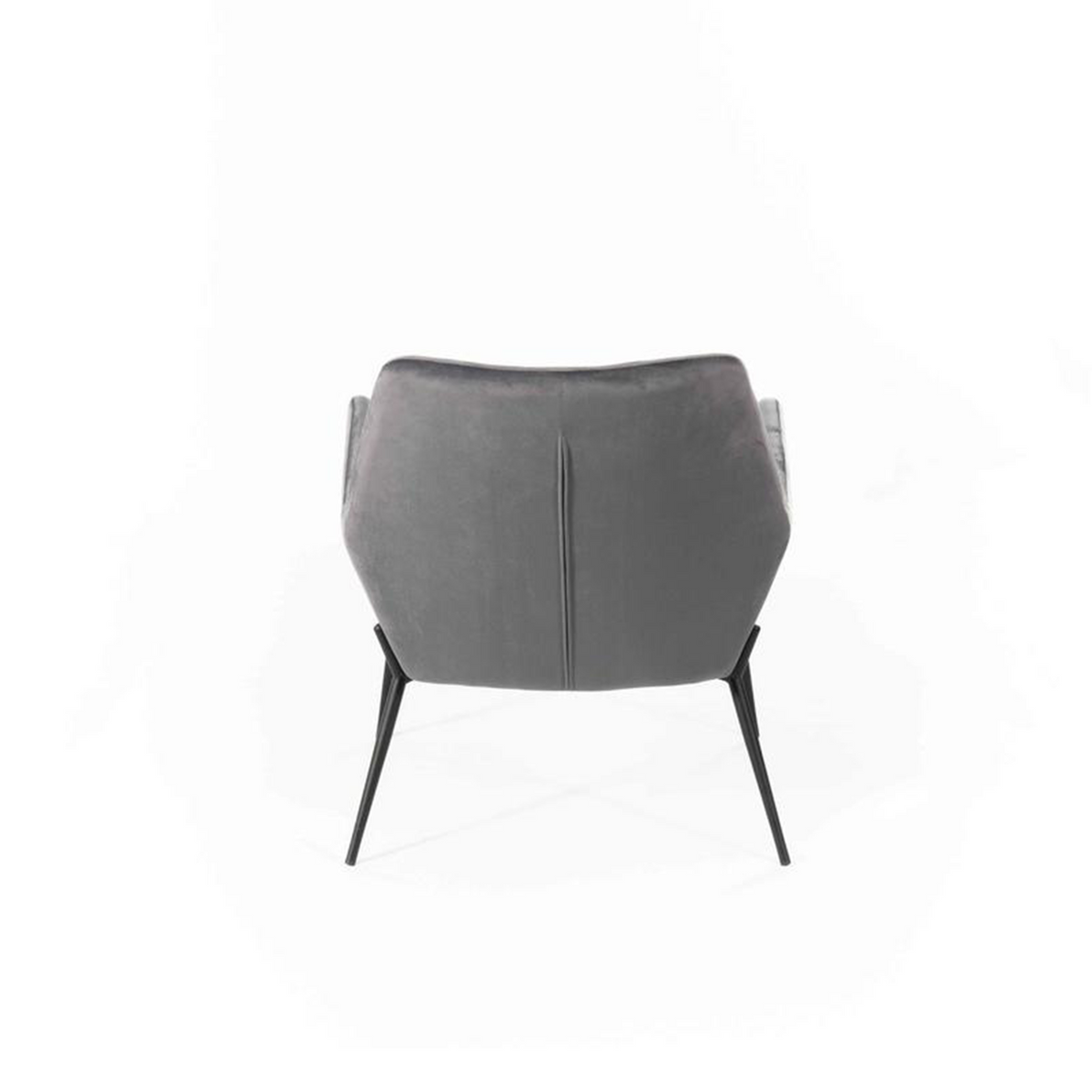 Poltrona imbottita "Gaia" moderna in velluto con gambe in metallo cm 70x72 79h