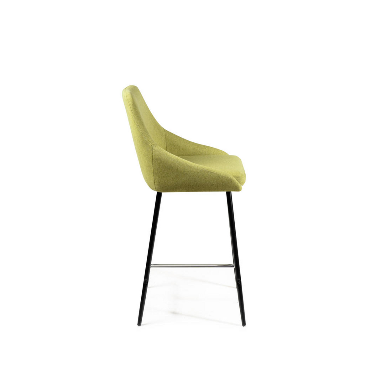 Set di sgabelli alti in tessuto poggiapiedi in metallo "Petit" cm 46x49 97h