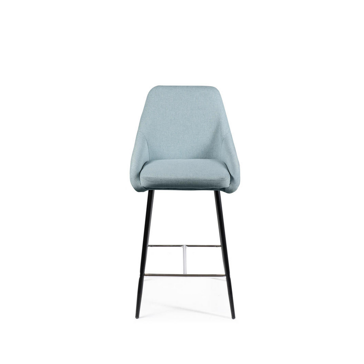 Set di sgabelli alti in tessuto poggiapiedi in metallo "Petit" cm 46x49 97h