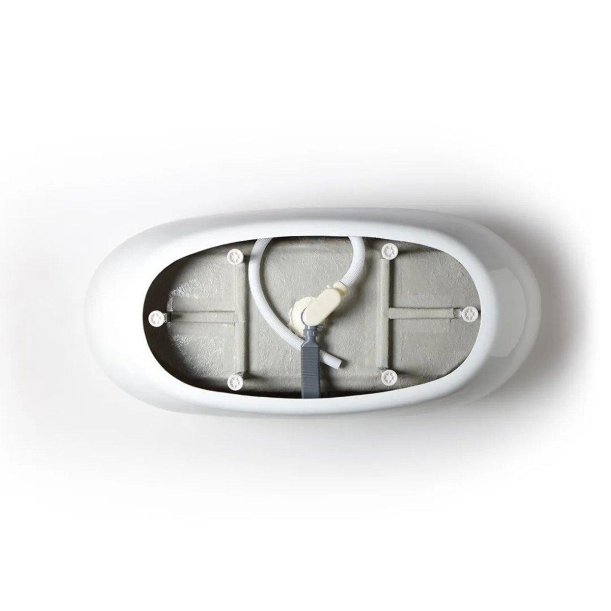 Vasca da bagno ovale a centro stanza "Clarissa" in acrilico bianco cm 165x75 59h - MondoViro