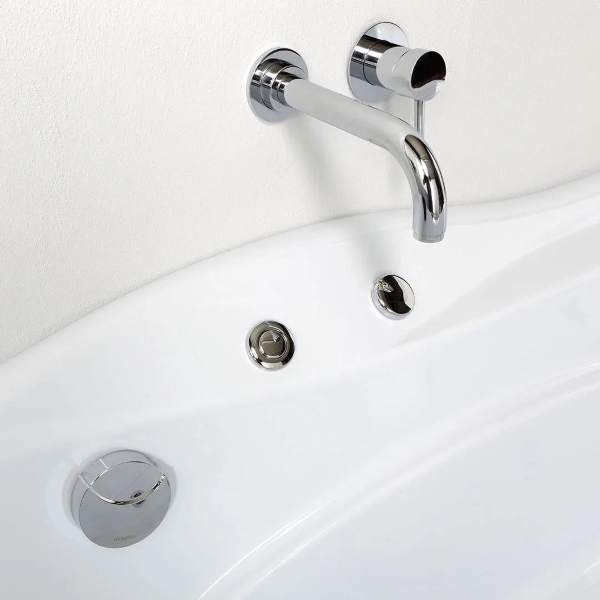 Vasca da bagno angolare con idromassaggio "Doris" in acrilico bianco cm 170x78 65h - MondoViro