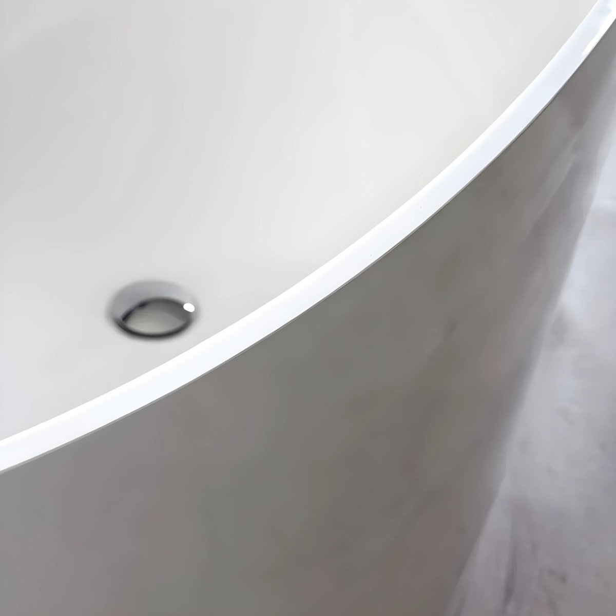 Vasca da bagno centro stanza "Verona" in marmo ricomposto bianco lucido cm 159,3x72 65h - MondoViro