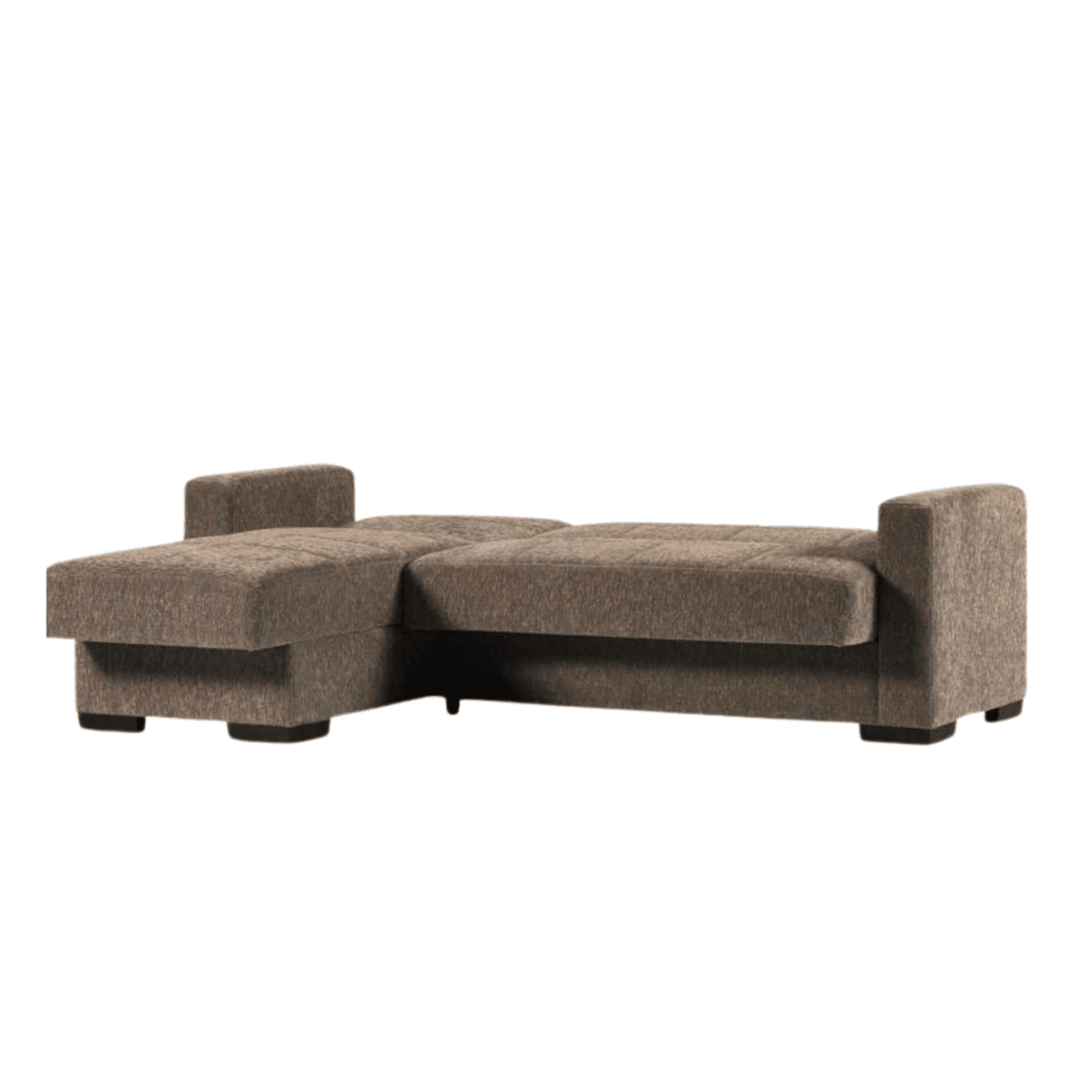 Divano prontoletto "Karida" con meridienne reversibile e vano contenitore cm 227x74/175 77h - MondoViro