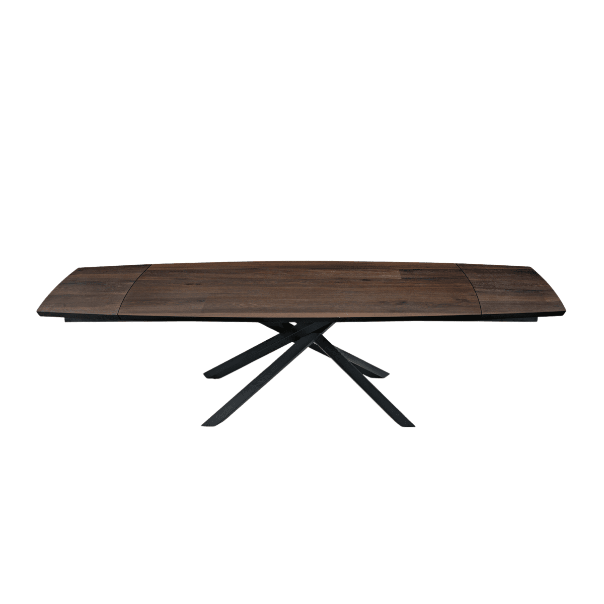 Tavolo moderno allungabile "Alan" con base in metallo e piano in rovere - MondoViro