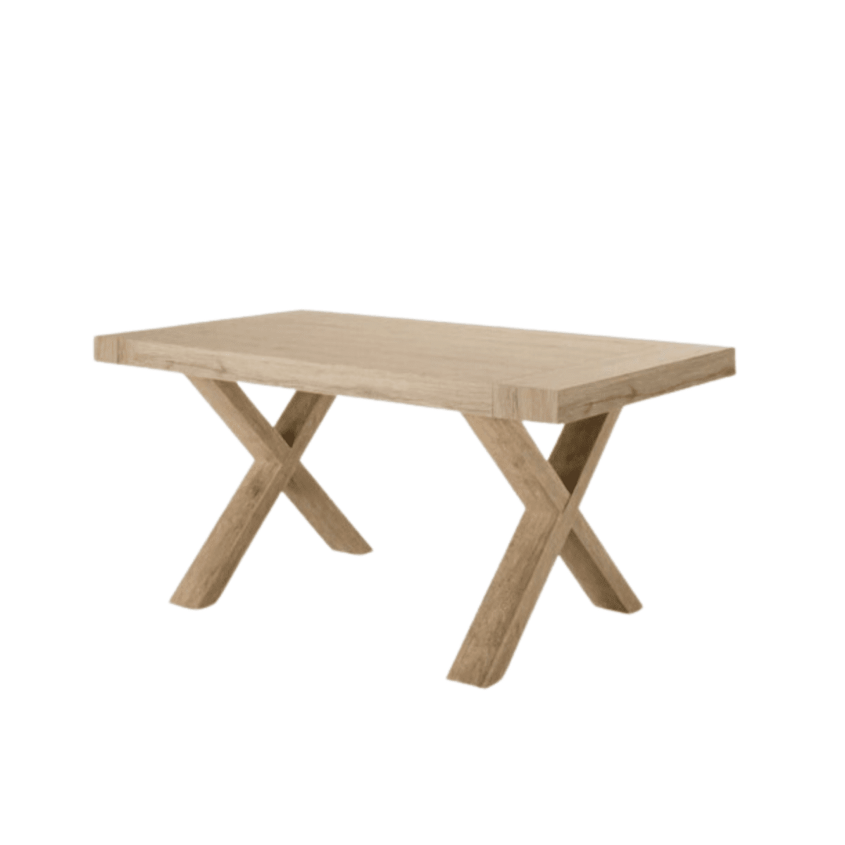 Tavolo allungabile da pranzo "Barton" con allunghe in laminato effetto legno cm 160/260x90 76h - MondoViro