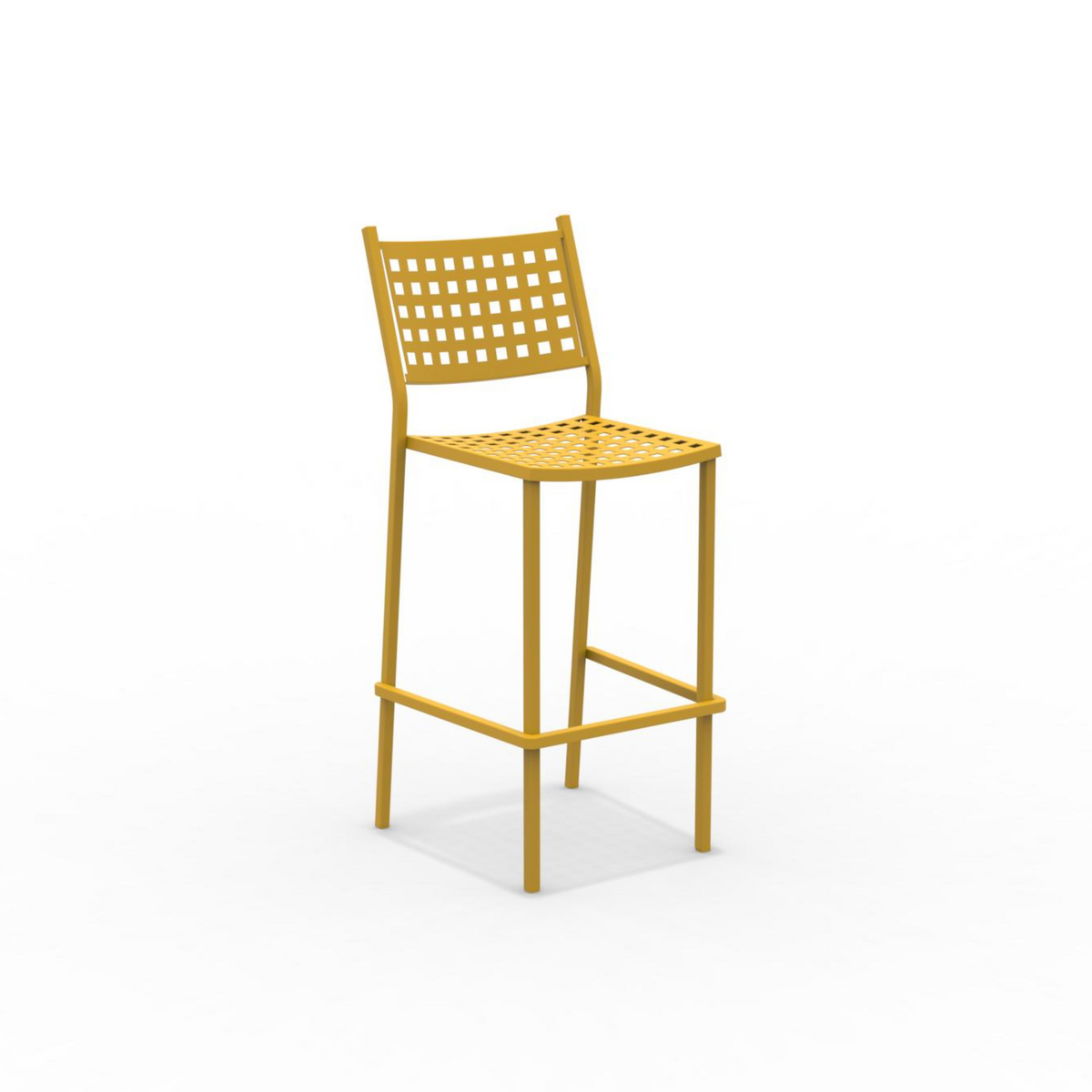 Sgabello in metallo moderno impilabile da giardino "Alice" cm 44x51 107h