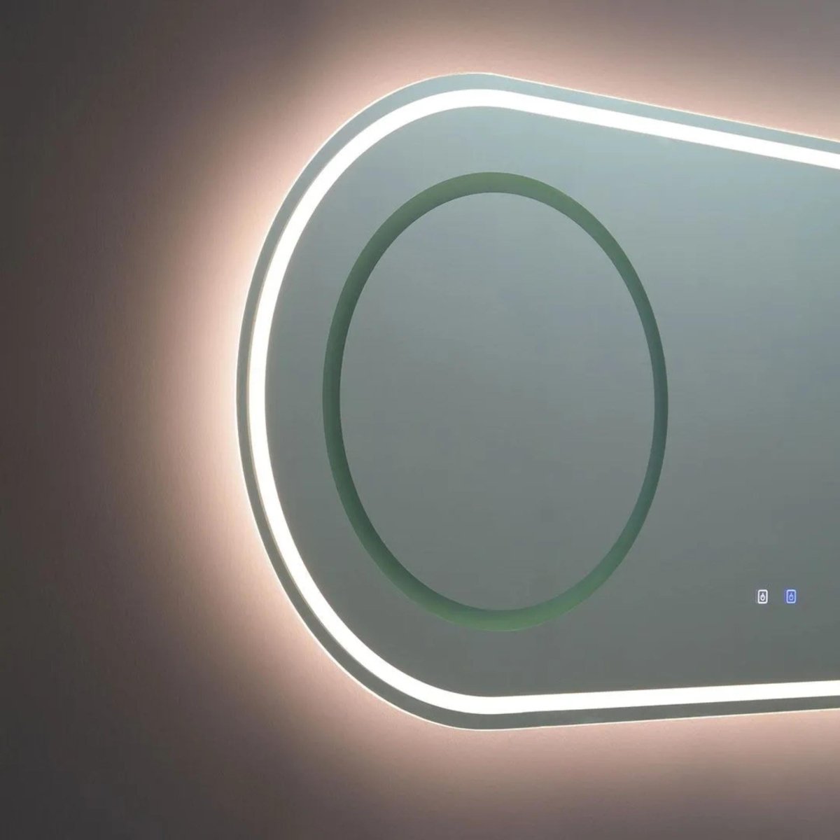 Specchio a led da bagno "Luce" a doppia postazione in alluminio cm 180x80h - MondoViro