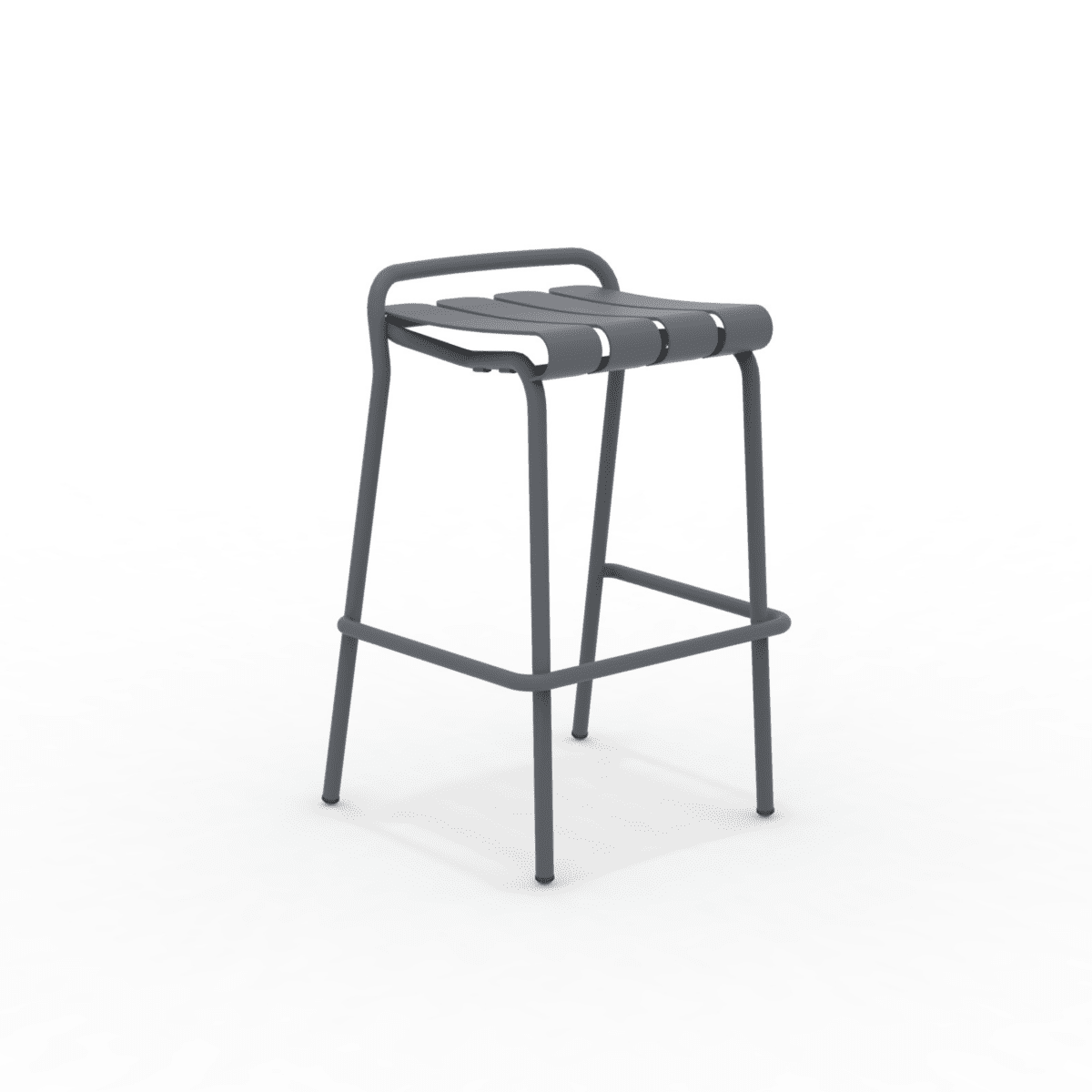 Set di sgabelli alti in alluminio "Verdea" da giardino impilabili cm 48x49 82h - MondoViro