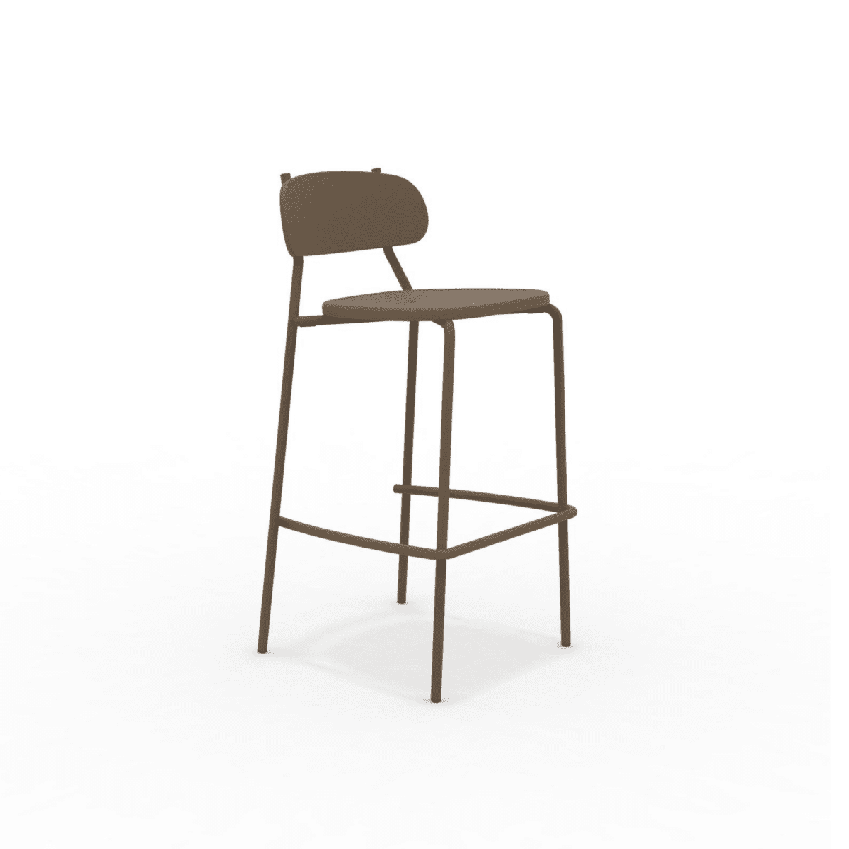 Set di sgabelli da giardino "Fox" impilabili in metallo verniciato cm 48x50 98h - MondoViro