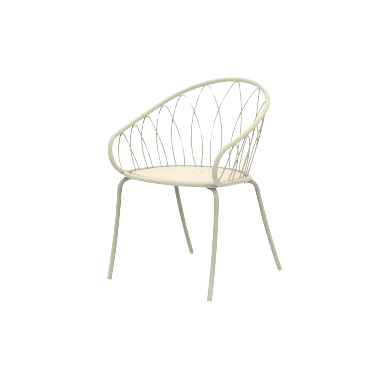 Set di sedie da giardino in metallo verniciato "Flora" impilabili cm 59x56 81h
