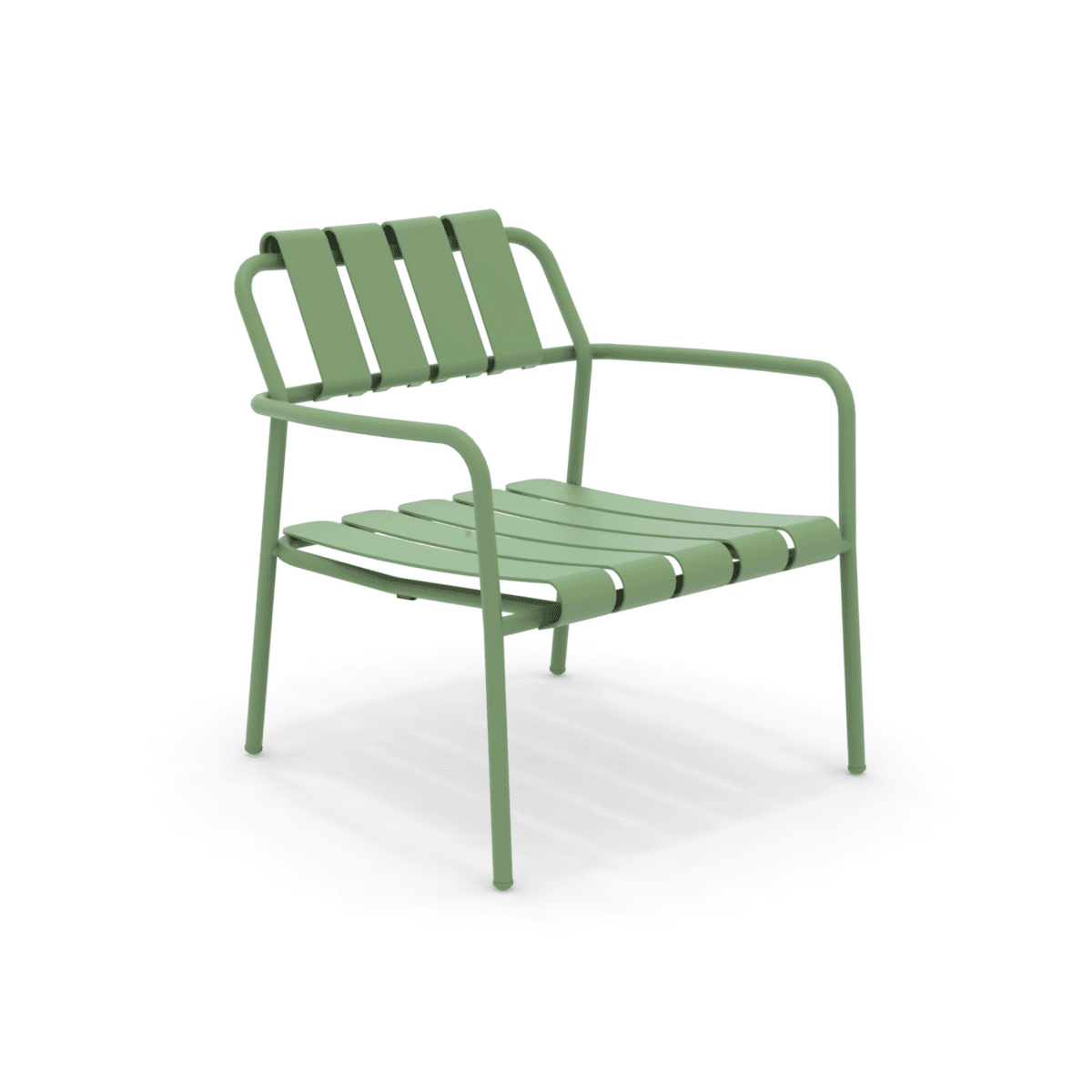 Poltrona bassa da giardino in alluminio "Verdea" sedia lounge cm 72x70 76h - MondoViro