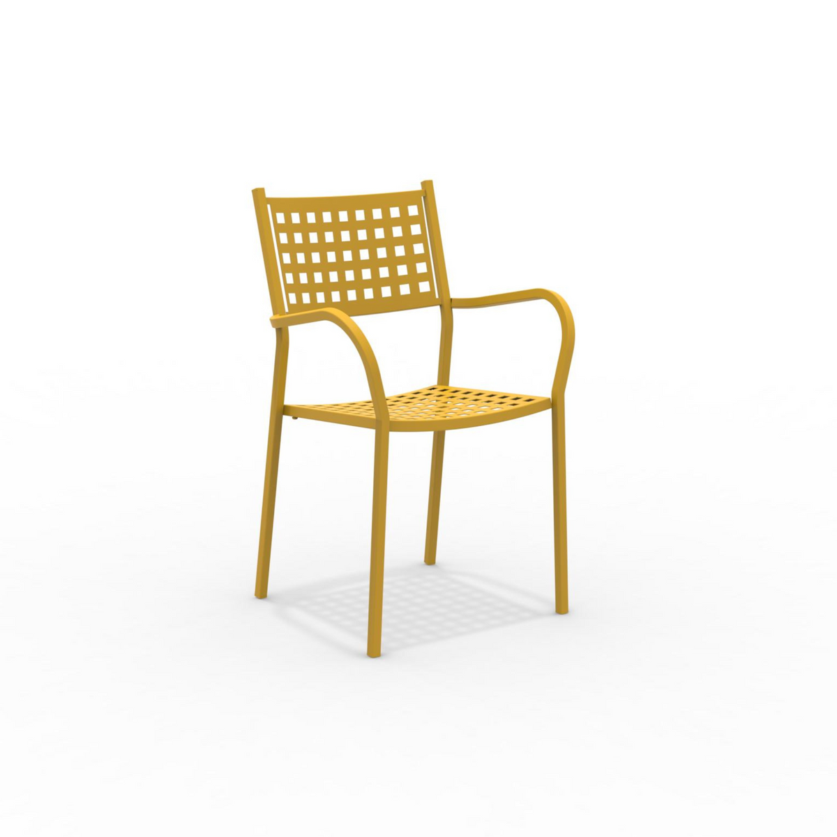 Sedie in metallo da giardino "Alice" con braccioli impilabile cm 53x53 85h