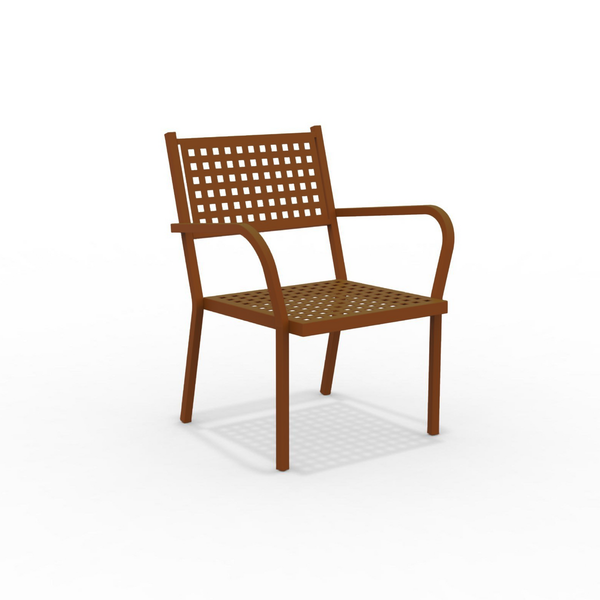 Poltrone moderne "Alice" basse in metallo impilabili da giardino cm 65x63 77h