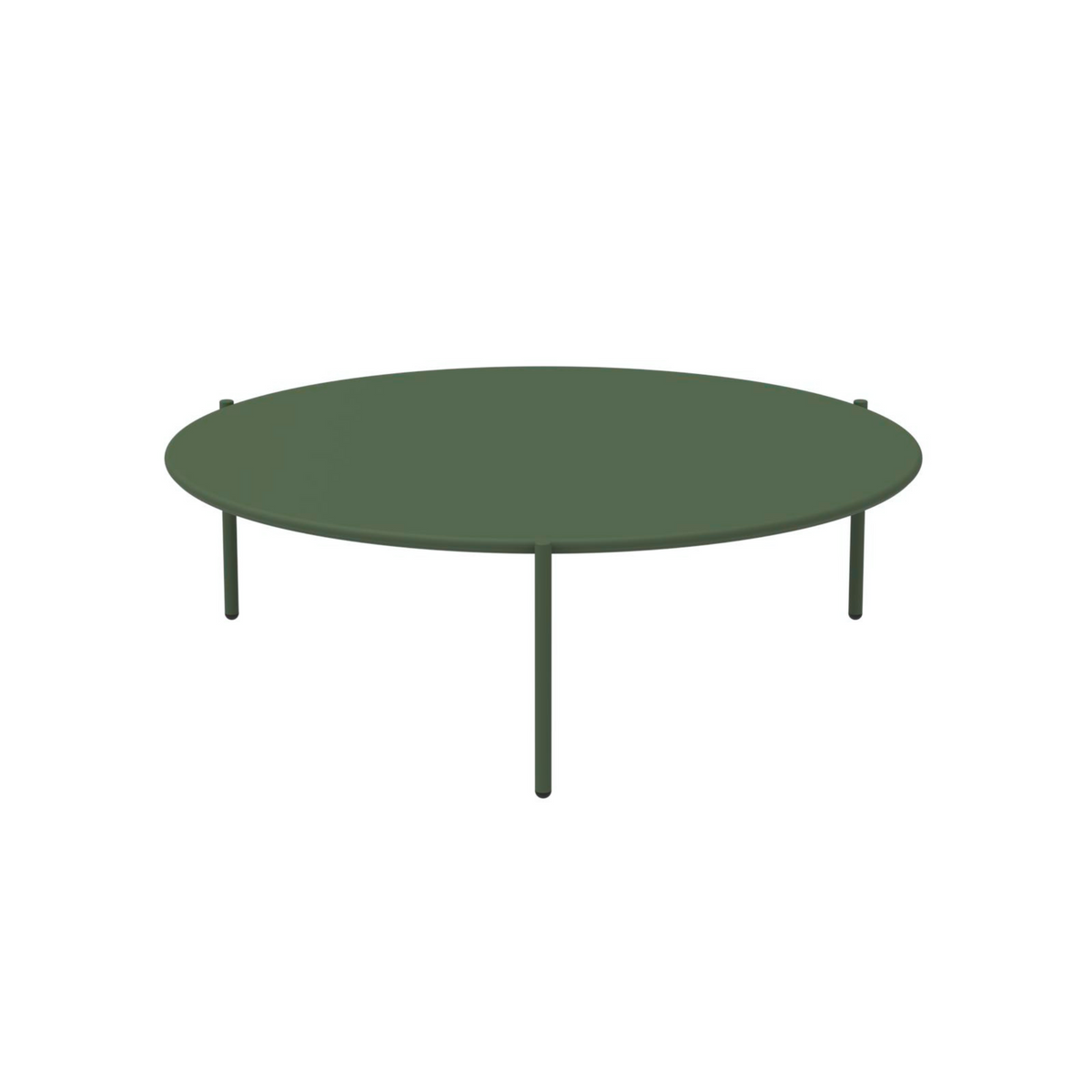 Tavolo basso da caffè tondo in metallo verniciato "Aria3" impilabile cm 110x110 35h