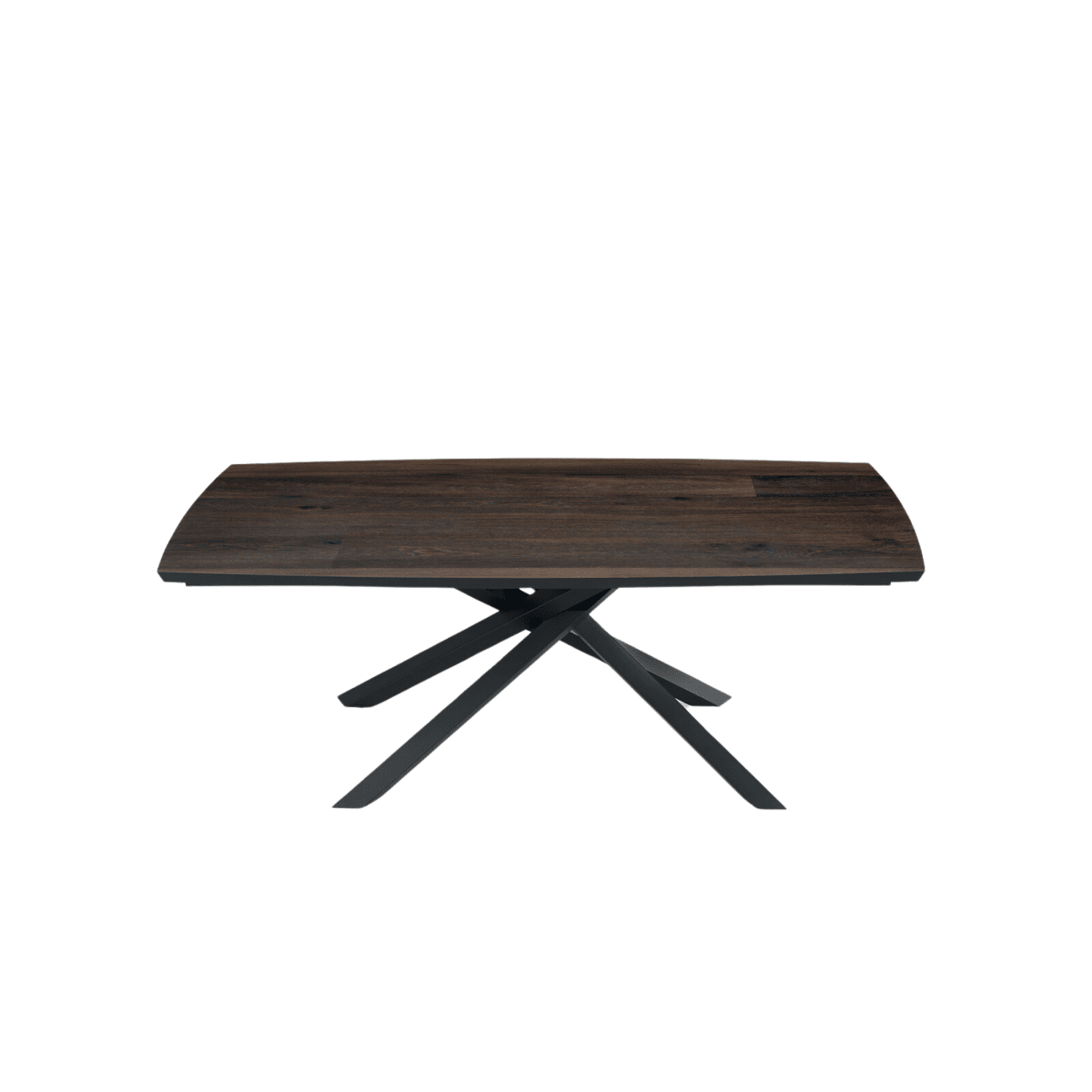 Tavolo moderno allungabile "Alan" con base in metallo e piano in rovere - MondoViro