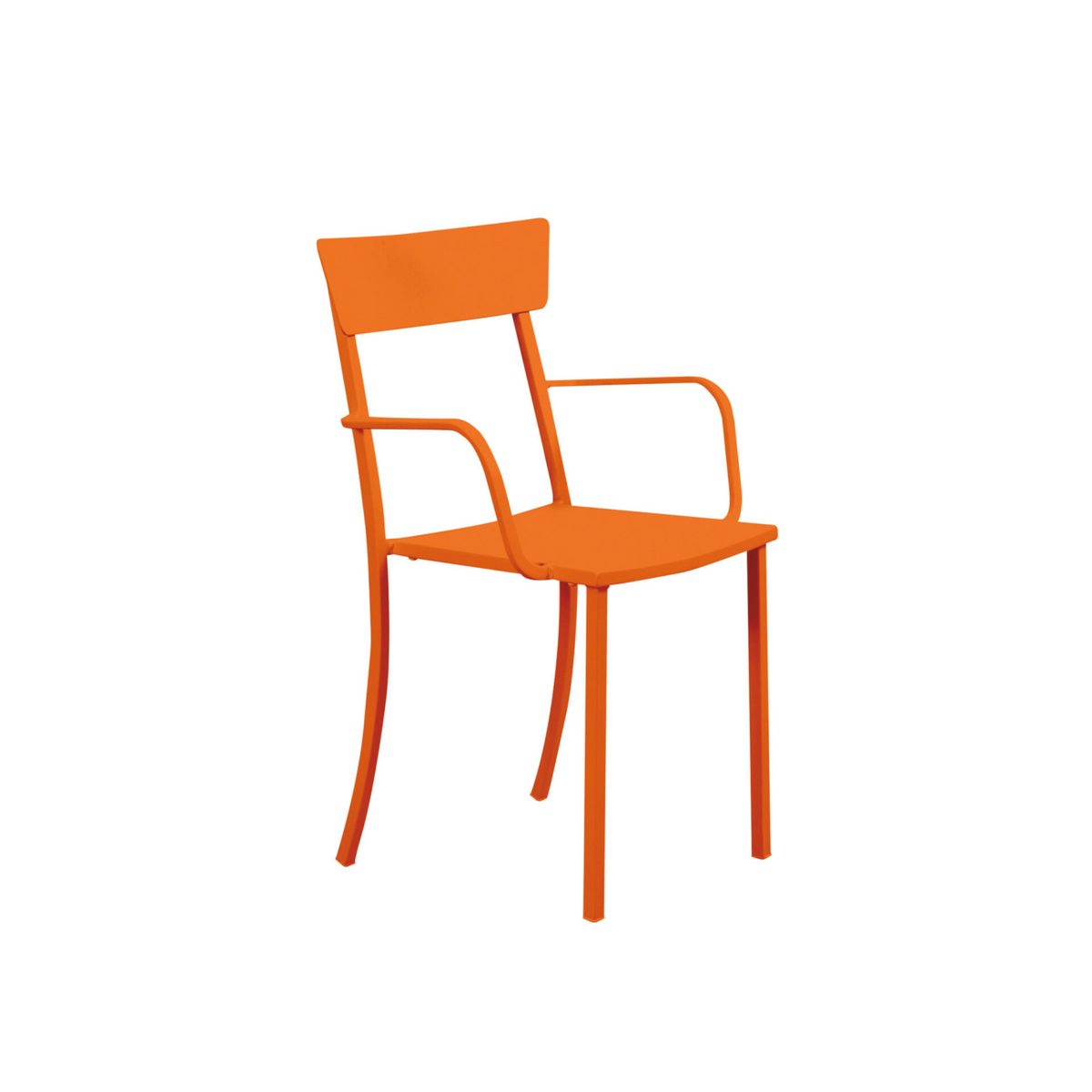 Set di 4 sedie in metallo verniciato "Mogan" da giardino impilabili cm 52x50 88h