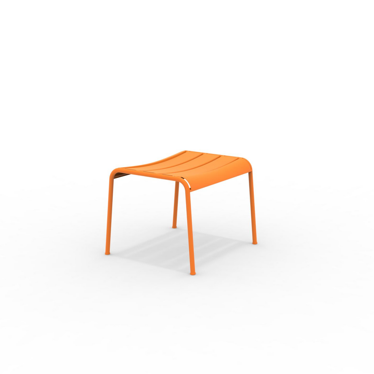 Tavolino poggiapiedi in metallo verniciato "Twist" basso da giardino cm 126x57 45h