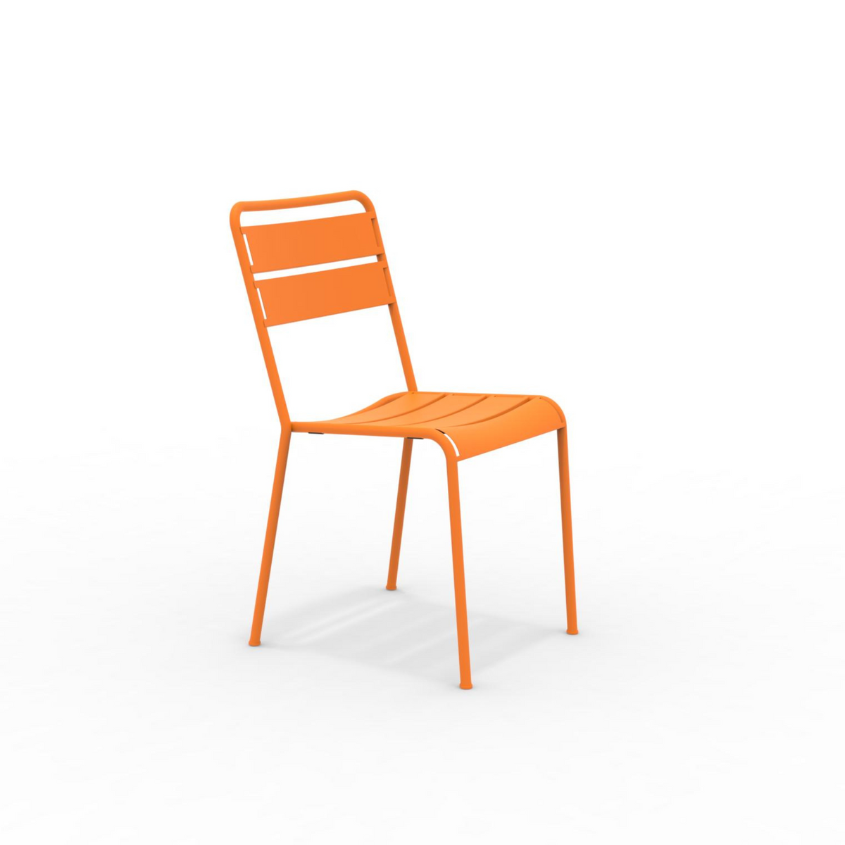 Set di sedie da giardino in metallo verniciato "Twist" moderne ed impilabili cm 45x57 86h