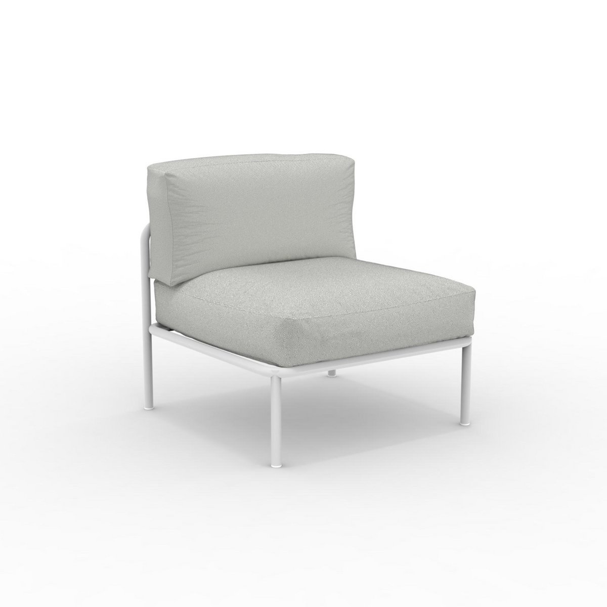 Divano modulo singolo con schienale in corda "Key West" con cuscini cm 80x80 64h