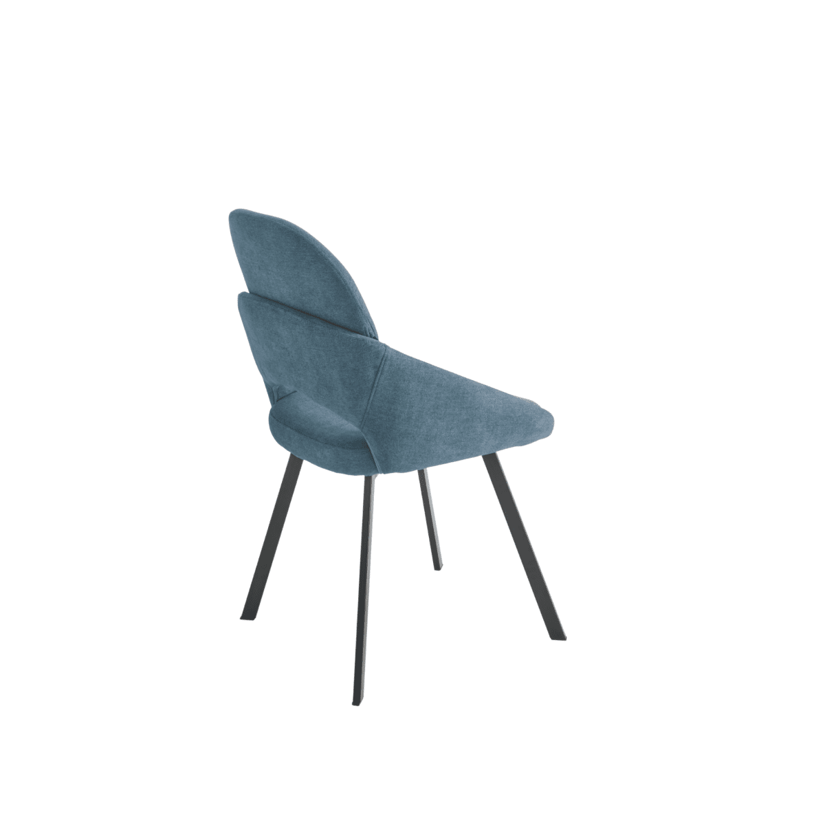 Set di sedie da pranzo "Dolly" imbottite in tessuto con struttura in metallo verniciato cm 56x56 90h - MondoViro