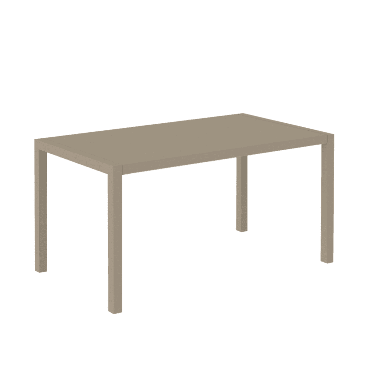 Tavolo moderno fisso rettangolare in metallo "Quatris" giardino impilabile h 75 cm - MondoViro