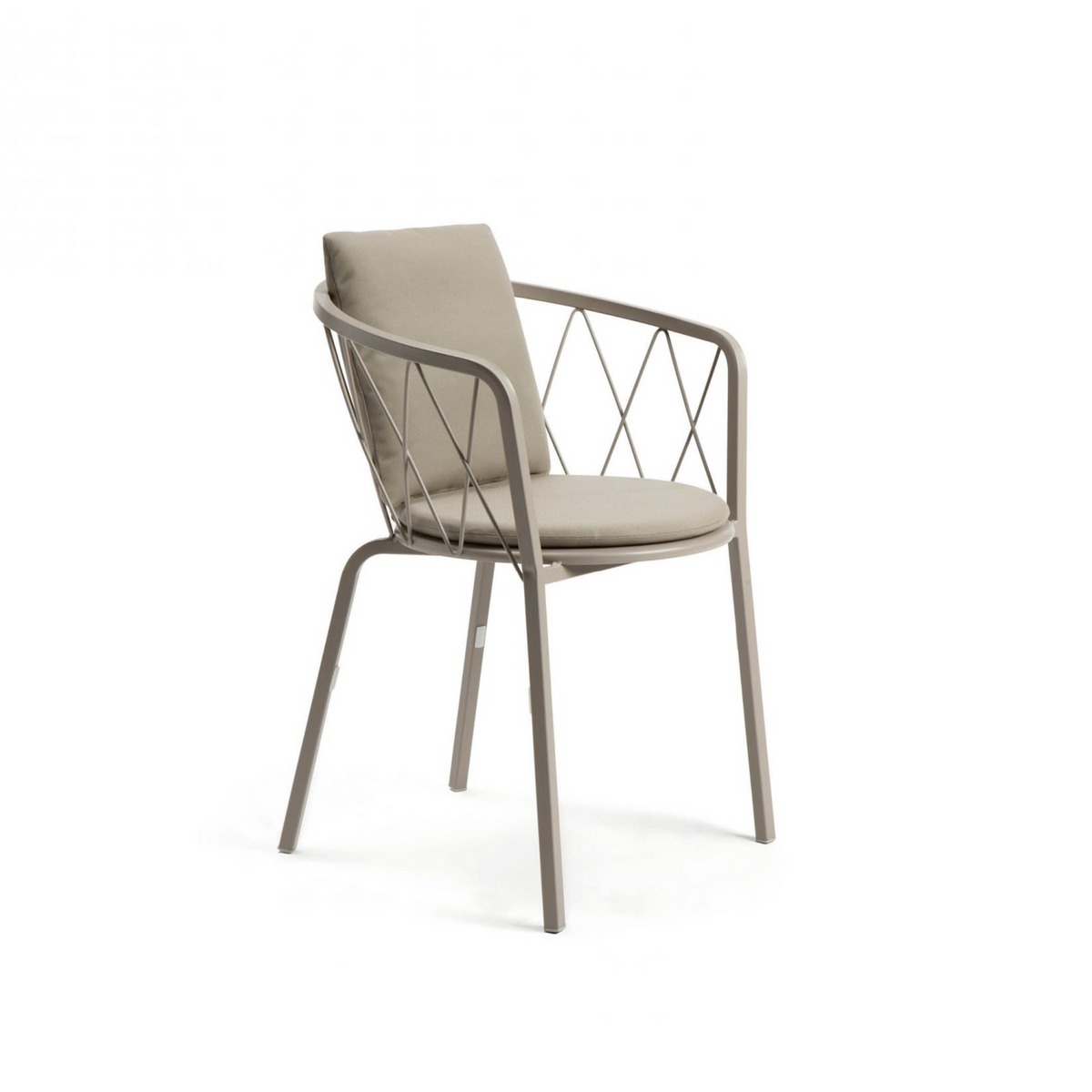 Sedia da giardino in metallo verniciato impilabili "Daisy" cm 57x55 75h
