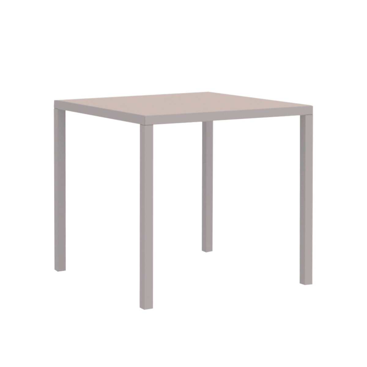 Tavolo fisso quadrato in metallo "Quatris" modero impilabile bar giardino  h 75 cm