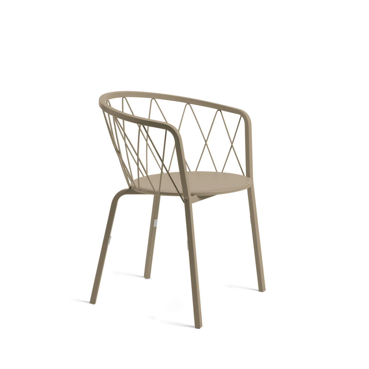 Sedia da giardino in metallo verniciato impilabili "Daisy" cm 57x55 75h