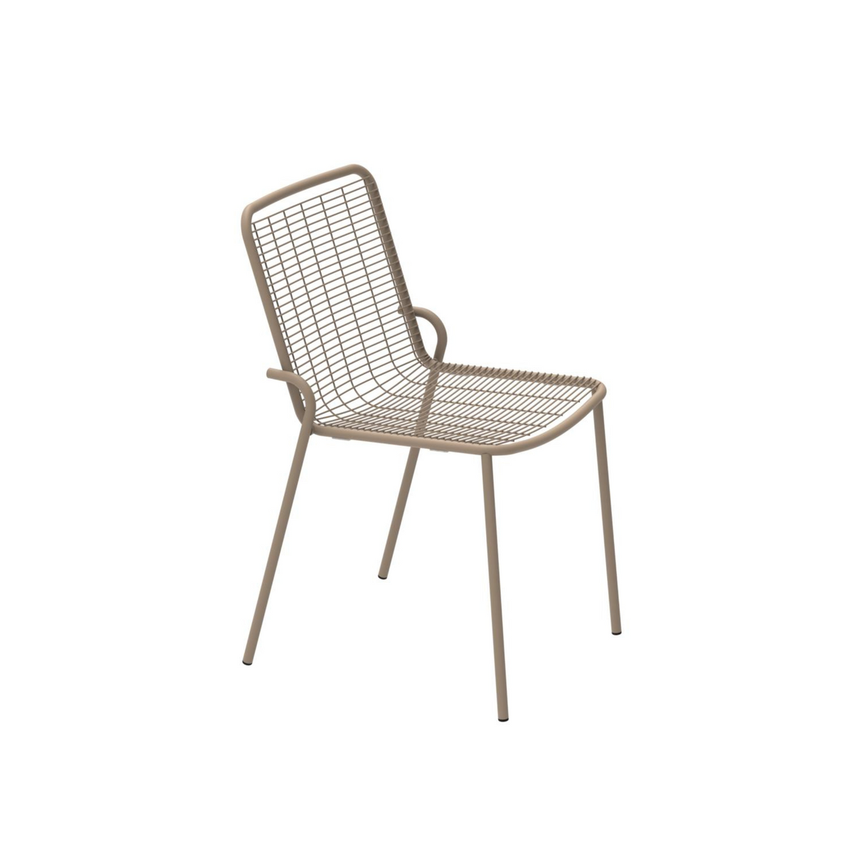 Set di sedie moderne "Roma" in metallo verniciato da giardino impilabili