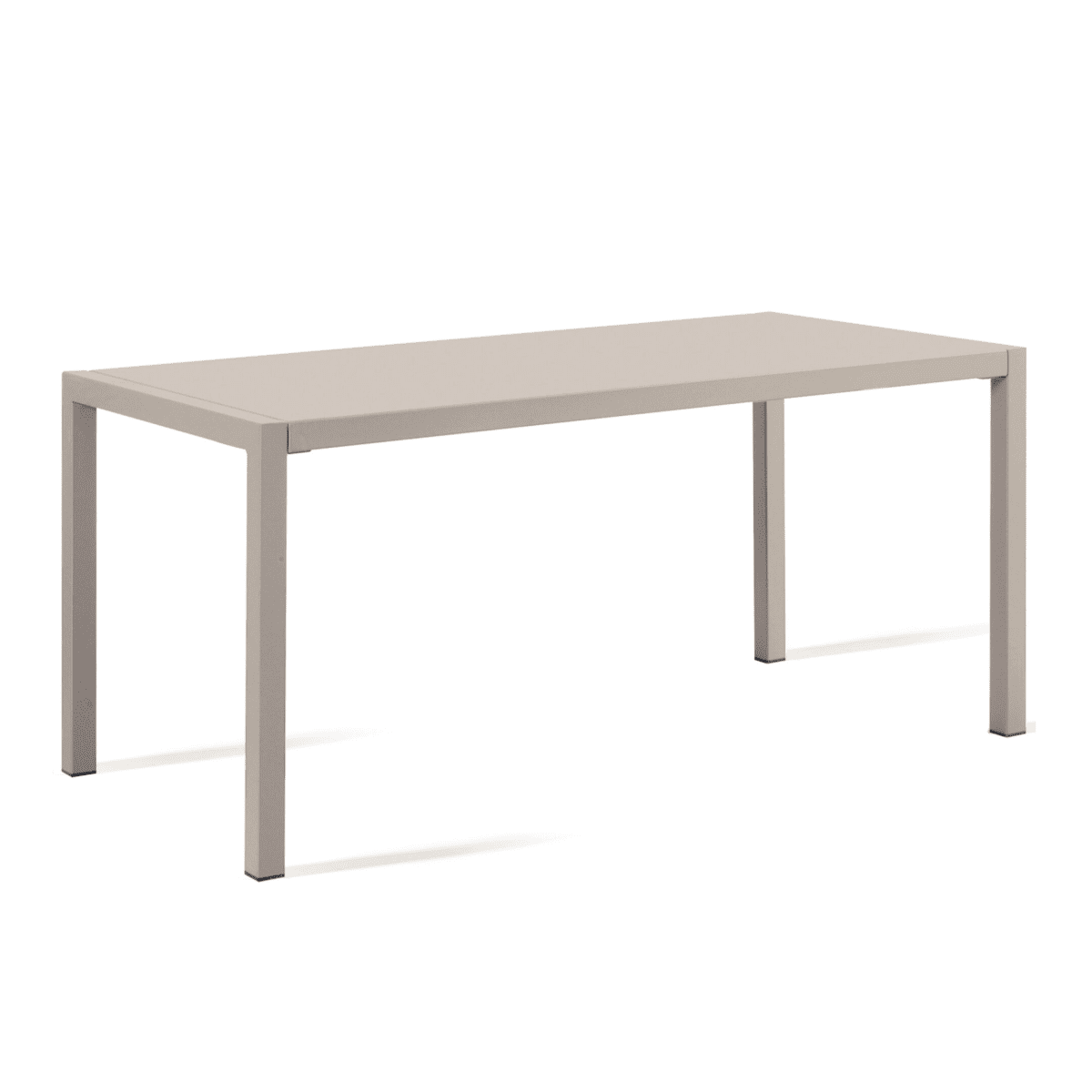 Tavolo moderno fisso rettangolare in metallo "Quatris" giardino impilabile h 75 cm - MondoViro
